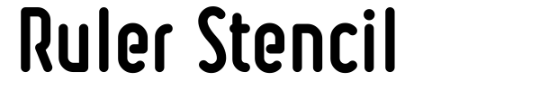 Ruler Stencil font preview